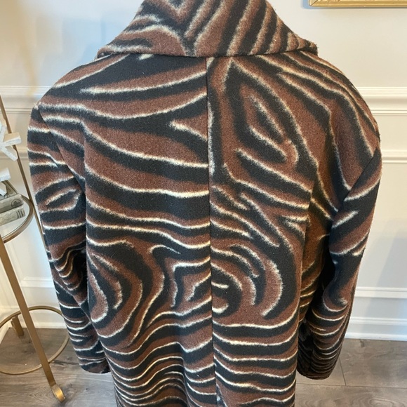 Nine West Abstract Patterned Pea Coat - Picture 7 of 9